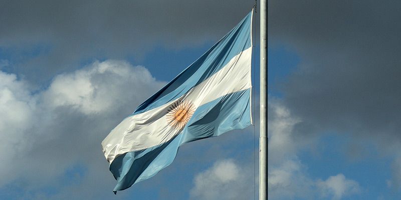 Official flag of Argentina — © Philip Schilling.