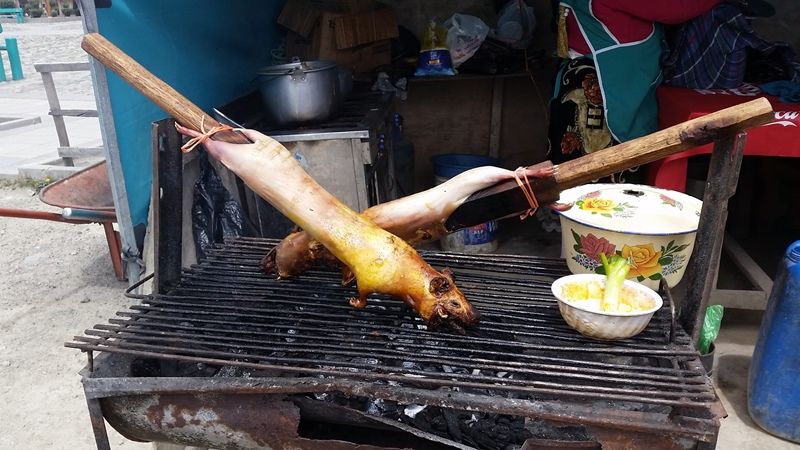 Grilled / Smoked Guinea-Pig from the BBQ Grill — © Stella Genge.